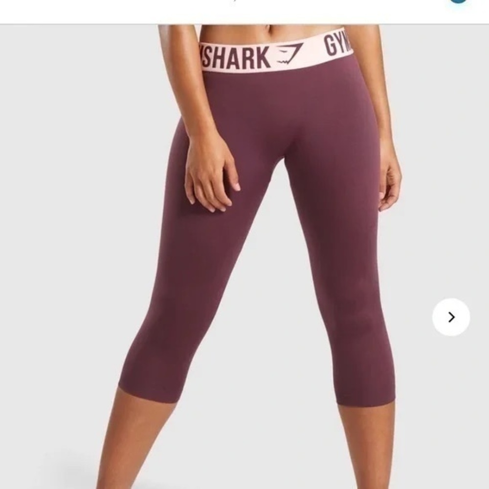 Gym shark fit seamless cropped leggings